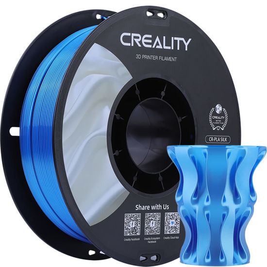 GetUSCart- Creality PLA Filament Pro CR Slik Blue, 1.75mm 3D Printer  Filament, Silk Printing Filament, 1kg(2.2lbs)/Spool, Dimensional Accuracy  ±0.03mm. Fit Most FDM Printer