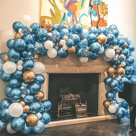 GetUSCart- PartyWoo Metallic Blue Balloons, 50 Pcs 12 Inch Metallic ...