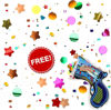 Picture of Happy Birthday Banner | Foil Mylar Birthday Party Decoration (Blue) and Free 1pcs Confetti Poppers Firework Guns