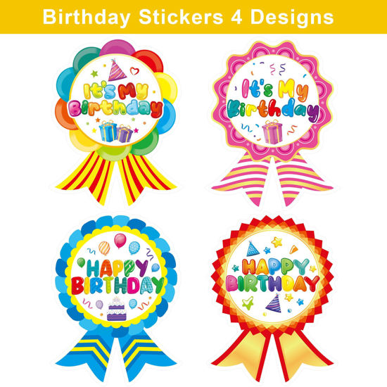 GetUSCart- Happy Birthday Badge Stickers for Kids It's My Birthday ...