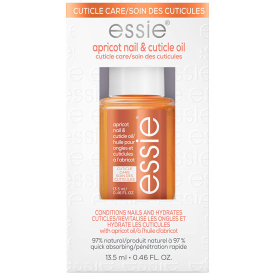 Picture of essie Nail Care, 8-Free Vegan, Apricot Nail and Cuticle Oil, softened and nourished cuticles, 0.46 fl oz