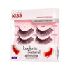 Picture of KISS Looks So Natural False Eyelashes Double Pack, Lightweight & Comfortable, Tapered End Technology, Reusable, Cruelty-Free, Contact Lens Friendly, Style 'Flirty', 2 Pairs Fake Eyelashes