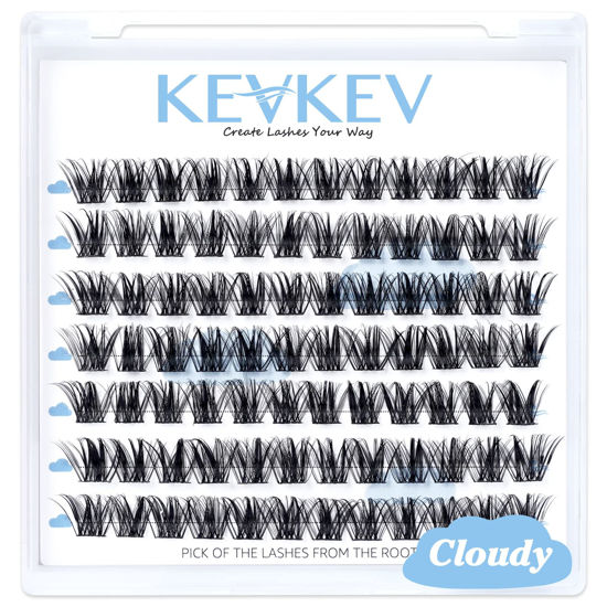 Picture of Lash Clusters 84 Pcs Cluster Lashes Eyelash Clusters DIY Cluster Eyelash Extensions Individual Lashes Soft and Comfortable (Cloudy,C-10mm)