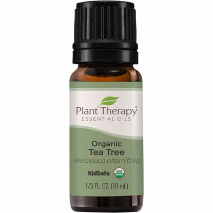 Picture of Plant Therapy Organic Tea Tree Oil (Melaleuca) 100% Pure, USDA Certified Organic, Undiluted, Natural Aromatherapy, Therapeutic Grade 10 mL (1/3 oz)