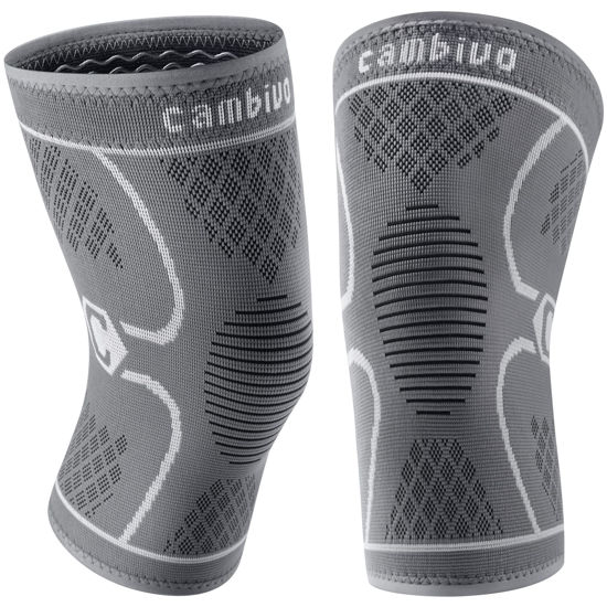 GetUSCart- CAMBIVO 2 Pack Knee Brace, Knee Compression Sleeve for Men and  Women, Knee Support for Running, Workout, Gym, Hiking, Sports (Cool  Gray,Medium)