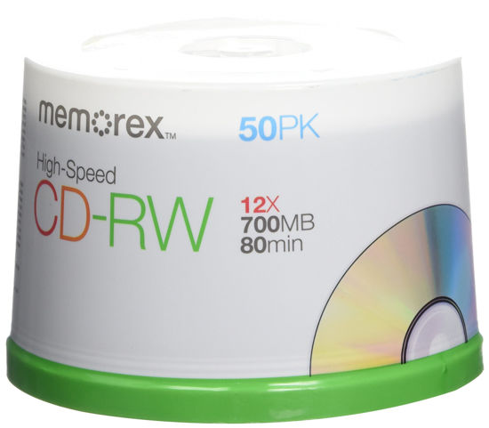 Picture of Memorex CD Rewritable Media - CD-RW - 12x - 700 MB - 50 Pack Spindle 03433