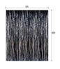 Picture of FECEDY 2pcs 3ft x 8.3ft Black Metallic Tinsel Foil Fringe Curtains Photo Booth Props for Birthday Wedding Engagement Bridal Shower Baby Shower Bachelorette Holiday Celebration Party Decorations