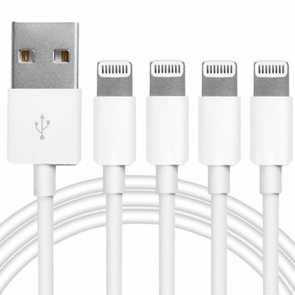 Picture of 4Pack Original [Apple MFi Certified] Charger Lightning to USB Charging Cable Cord Compatible iPhone 14/13/12/11 Pro/11/XS MAX/XR/8/7/6s Plus,iPad Pro/Air/Mini,iPod Touch