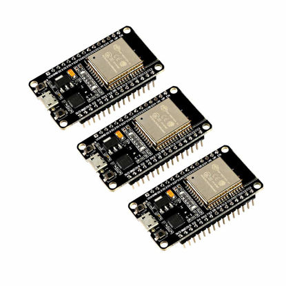 Picture of ESP-WROOM-32 ESP32 ESP-32S Development Board 2.4GHz Dual-Mode WiFi + Bluetooth Dual Cores Microcontroller Processor Integrated with Antenna RF AMP Filter AP STA Compatible with Arduino IDE (3PCS)