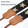 Picture of PADWA Pentagram Embroidered Camera Strap - Double Layer Cowhide Ends,2" Pure Cotton Woven Camera Straps, Adjustable Vintage Neck & Shoulder Strap for All DSLR Cameras,Great Gift for Photographers