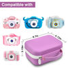 Picture of Kids Camera Case Compatible with Agoigo/for Seckton/for DEKER/for Miiulodi/for Yoophane Digital Waterproof Camera. Portable Camera Storage Box for Cable, Memory Card and Accessories(Bag Only)-Purple