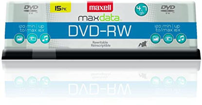 Picture of Maxell Dvd-Rw Rewritable Disc, 4.7 Gb, 2x, Spindle, Gold, 15/pack