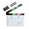 Picture of Coolbuy112 Acrylic Film Directors Clapboard, Hollywood Filming Slate Movie Clapboard Decoration Larger Scene Clapper Board with a Magnetic Blackboard Eraser and Two Custom Pens