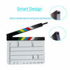 Picture of Coolbuy112 Acrylic Film Directors Clapboard, Hollywood Filming Slate Movie Clapboard Decoration Larger Scene Clapper Board with a Magnetic Blackboard Eraser and Two Custom Pens