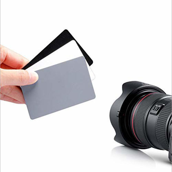 Picture of HoneyAce Photography White Balance Card, 18% Exposure Grey Cards, Digital Camera Calibration Color Checker, Whibal Gray Fotografia Cards for Video DSLR & Film.