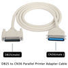 Picture of XMSJSIY DB25 to CN36 Parallel Printer Cable, DB25 25 Pin Male to CN36 Centronics 36 Pin Male Serial Parallel Printer Extension Cable Adapter for Connect Computers, Printers 25C*30AWG - 1.5M