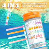 Picture of Pool and Hot Tub Test Strips - Medical-Grade Precision 4-1 7-1 Pool Test Kit - Testing pH, Free Chlorine(Bromine), Total Alkalinity & Cyanuric Acid - 100 Strips Pool Water Test Kit