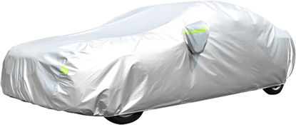 Picture of GORDITA Car Cover Outdoor Full Exterior Covers Sedan Sun UV Rain Snow Wind Protection Car Cover Universal Fit for Sedan (Length 178"-187")