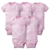 Picture of Gerber Baby 5-Pack Solid Onesies Bodysuits, Pink, 6-9 Months