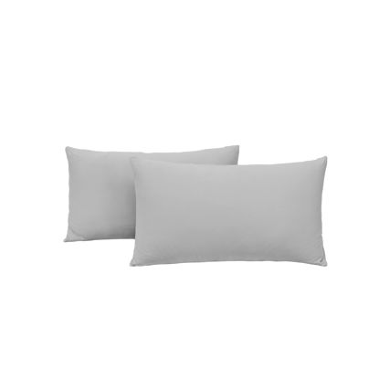 Picture of Jersey Knit Small Pillow Cases 2 Pack - Fit for 12x16, 12x20, 13x18 or 14x20 Sized Travel/Toddler Pillows, Ultra Soft Mini Envelope Microfiber Pillowcases Set of 2, Light Gray