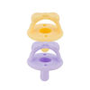 Picture of Itzy Ritzy Sweetie Soother Pacifier Set of 2 - Silicone Newborn Pacifiers with Collapsible Handle & Two Air Holes for Added Safety; Set of 2 in Daffodil/Purple Diamond, Ages Newborn & Up