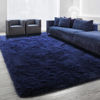 Picture of Dark Navy Fluffy Living Room Rugs, Furry Area Rug 5x8 for Bedroom, Shag Rug for Kids Room, Living Room Decor, Fuzzy Carpet for Nursery, Plush Rug for Game Room, Soft Shaggy Rug for Play Room