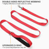 Picture of Joytale Double-Sided Reflective Dog Leash, 6 FT/5 FT/4 FT, Padded Handle Nylon Dogs Leashes for Medium & Large Dogs Walking, Red, 6FT