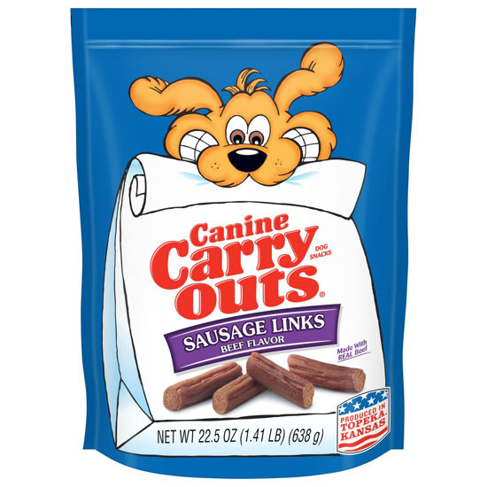 Picture of Canine Carry Outs Sausage Links Beef Flavor Dog Treats, 22.5 Ounce (Pack of 6)