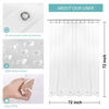 Picture of Mrs Awesome Shower Curtain Liner with 6 Magnets Clear PEVA 8G Thick & Heavy Duty, Waterproof Standard Size 72 x 72 inch, Clear