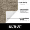 Picture of Gorilla Grip Bath Rug 54x24, Thick Soft Absorbent Chenille, Rubber Backing Quick Dry Microfiber Mats, Machine Washable Rugs for Shower Floor, Bathroom Runner Bathmat Accessories Decor, Beige