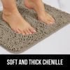 Picture of Gorilla Grip Bath Rug 54x24, Thick Soft Absorbent Chenille, Rubber Backing Quick Dry Microfiber Mats, Machine Washable Rugs for Shower Floor, Bathroom Runner Bathmat Accessories Decor, Beige