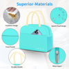 Picture of DALINDA Lunch Bag Lunch Box for Women Men Reusable Insulated Lunch Tote Bag,Leakproof Thermal Cooler Sack Food Handbags Case High Capacity for Travel Work Picnic- Cyan