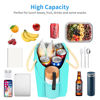 Picture of DALINDA Lunch Bag Lunch Box for Women Men Reusable Insulated Lunch Tote Bag,Leakproof Thermal Cooler Sack Food Handbags Case High Capacity for Travel Work Picnic- Cyan