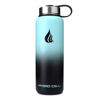 Picture of HYDRO CELL Stainless Steel Insulated Water Bottle with Straw - For Cold & Hot Drinks - Metal Vacuum Flask with Screw Cap and Modern Leakproof Sport Thermos for Kids & Adults (Teal/Black 40oz)