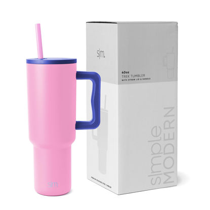 Sand 40 oz Stainless Handle Tumbler with lid and Straw - Bare Tumblers