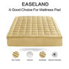 Picture of EASELAND Queen Size Mattress Pad Pillow Top Mattress Cover Quilted Fitted Mattress Protector 8-21" Deep Pocket Cooling Mattress Topper (60x80 Inches, Mango Yellow)