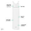 Picture of Simple Modern Water Bottle with Straw Lid Vacuum Insulated Stainless Steel Metal Thermos Bottles | Reusable Leak Proof BPA-Free Flask for School | Summit Collection | 22oz, Winter White