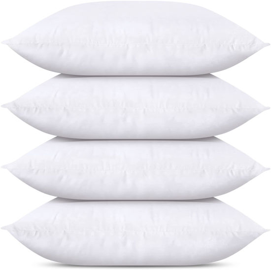 Picture of Utopia Bedding Throw Pillows (Set of 4, White), 12 x 24 Inches Pillows for Sofa, Bed and Couch Decorative Stuffer Pillows