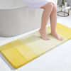 Picture of OLANLY Luxury Bathroom Rug Mat, Extra Soft and Absorbent Microfiber Bath Rugs, Non-Slip Plush Shaggy Bath Carpet Runner, Machine Wash Dry, Bath Mats for Bathroom Floor, Tub and Shower, 47x17, Yellow