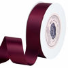 Picture of VATIN 1 inch Double Faced Polyester Satin Ribbon Burgundy/Maroon -Continuous 25 Yard Spool, Perfect for Wedding, Wreath, Baby Shower,Packing and Other Projects