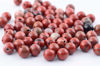 Picture of Natural Stone Beads 100pcs 8mm Round Red Jasper Genuine Real Stone Beading Loose Gemstone Hole Size 1mm DIY Charm Smooth Beads for Bracelet Necklace Earrings Jewelry Making (Red Jasper)