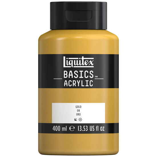 Picture of Liquitex BASICS Acrylic Paint, 400ml (13.5-oz) Bottle, Gold