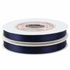 Picture of VATIN 3/8 inches Double Faced Navy Blue Polyester Satin Ribbon - 50 Yards for Gift Wrapping Ornaments Party Favor Braids Baby Shower Decoration Floral Arrangement Craft Supplies