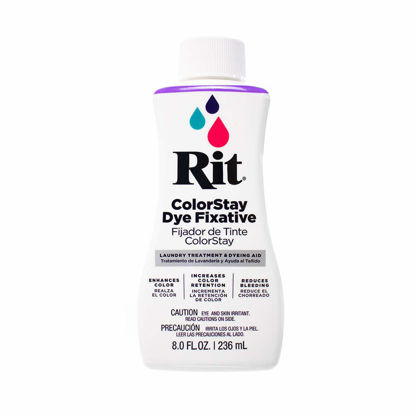 Picture of Rit ColorStay Dye Fixative Enhances and Retain Colors Reduces Bleeding Great for Most Fabric for Dye Projects for Recently Dyed Fabric for Durability (8z)