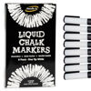 Picture of Chalk Markers - 8 White Fine Tip, Erasable, Non-Toxic, Water-Based, Crisp White For Kids & Adults for Glass or Chalkboard Markers for Businesses, Restaurants, Liquid Chalk Markers (White 1mm)