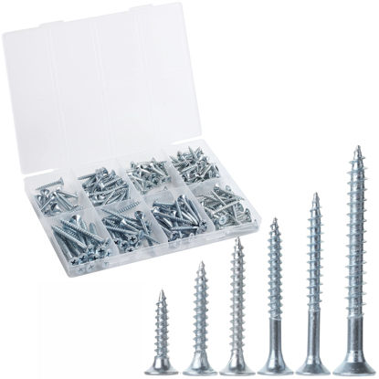 Picture of Mr. Pen- Wood Screws Assortment Kit, 152 pcs, Phillips Tips, Wood Screws, Screws, Assorted Screws, Screws Set, Flat Head Screws, Assorted Wood Screws, Screws Assortment, Screw Set Assortment