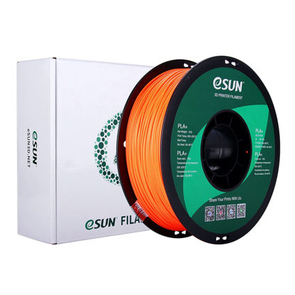 Picture of eSUN PLA+ Filament 1.75mm, 3D Printer Filament PLA Plus, Dimensional Accuracy +/- 0.03mm, 1KG Spool (2.2 LBS) 3D Printing Filament for 3D Printers, Orange