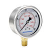 Picture of MEASUREMAN 2-1/2" Dial Size, Oil Filled Pressure Gauge, 0-400psi/2800kpa, 304 Stainless Steel Case, 1/4"NPT Lower Mount