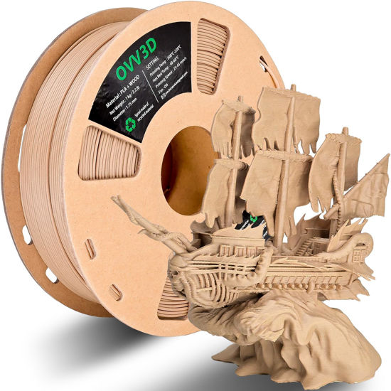 GetUSCart- OVV3D Wood PLA Filament 1.75mm, Wood 3D Printer Filament, White  Oak Wood Filament Add More Than 30% Real Wood Fiber, Matte and Frosted 3D  Filament, 1.75 PLA Filament Wood 3D Printing