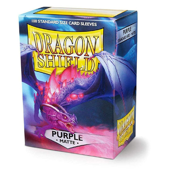 Picture of Dragon Shield Matte Purple Standard Size 100 ct Card Sleeves Individual Pack